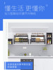 Kitchen Wall Cabinet Lift-Down Pull-Out Storage Cabinet Spice Lift Large Capacity Double-Layer Seasoning Storage Rack