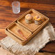 Retro Vietnamese handmade rattan rectangular buns storage basket snacks snack tray fruit basket