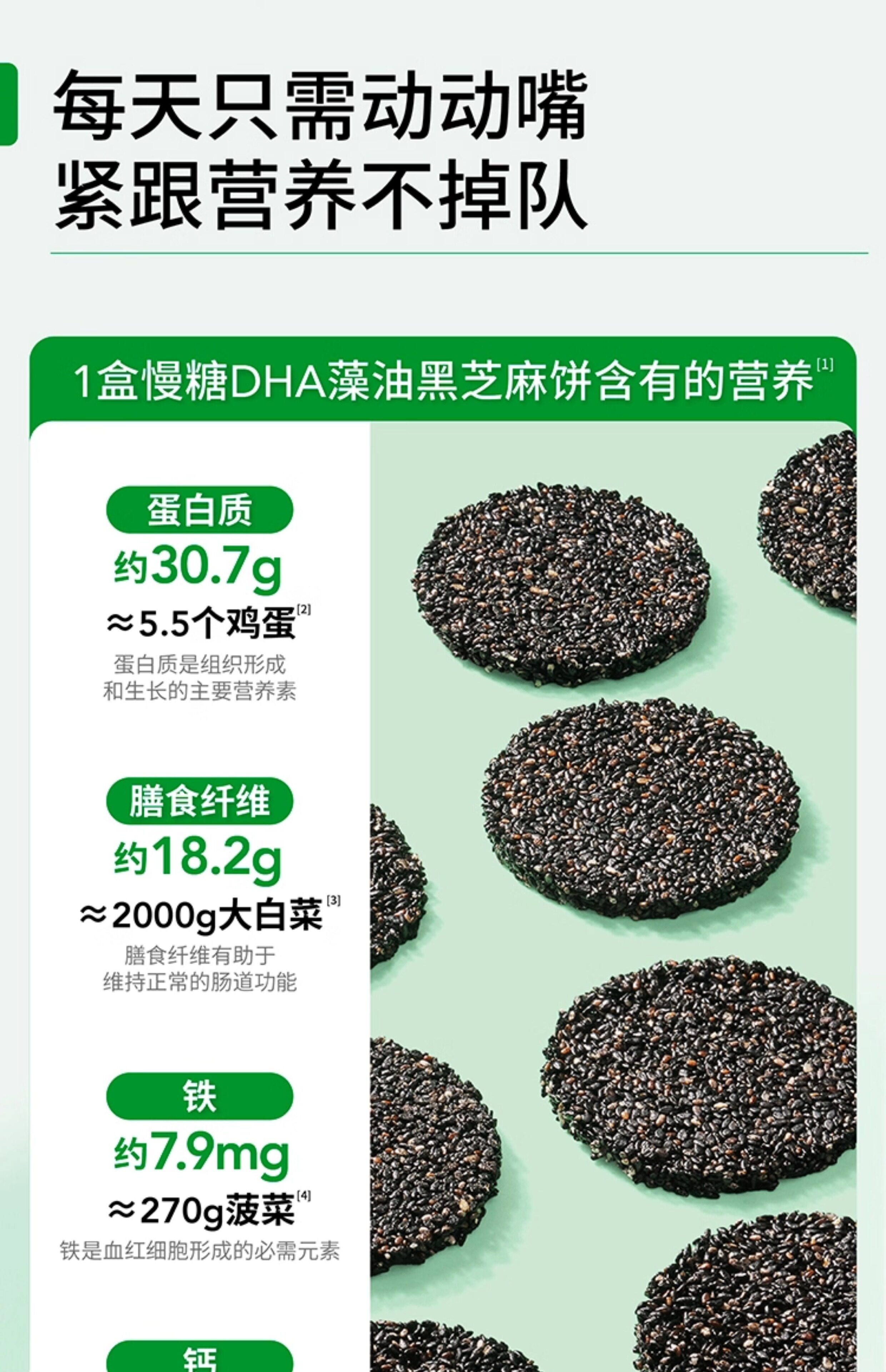 【中国直邮】 慢教授 慢糖DHA藻油黑芝麻饼干 143g