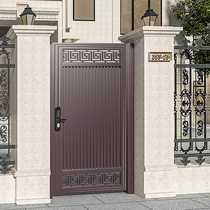 Iron courtyard door aluminum alloy courtyard door villa door double door stainless steel rural self-built house yard door