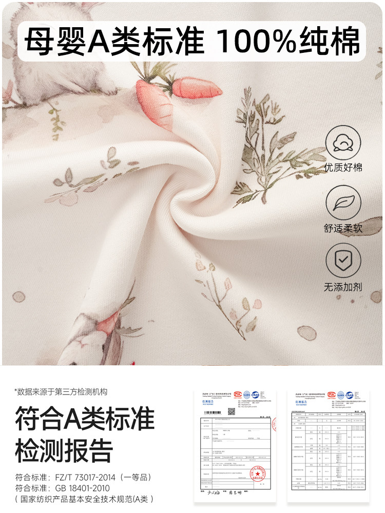 Postpartum Clothing October Pure Cotton Sweat-Absorbent Maternity Pajamas with Breast Pads Postpartum Nursing Thin Home Wear