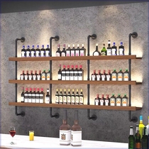 Wall cabinet wall wine cabinet wall wine rack restaurant bar barbecue bar wall-mounted wall-mounted wrought iron multi-layer manufacturer