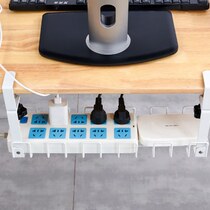 Multifunctional under-desk cable management rack computer desk under-the-table wire strip sorting and storage rack iron desktop storage rack