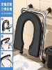 Foldable Toilet Chair for Pregnant Women, Stainless Steel Toilet Chair for the Elderly, Simple Portable Toilet Stool for Home Use