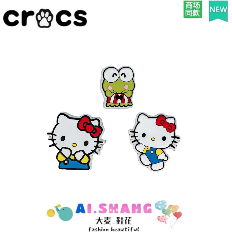 Crocs Shoe Charms Accessories Compatible with Crocs Accessories Jibbitz Hello Kitty Kt Cat Cartoon Frog