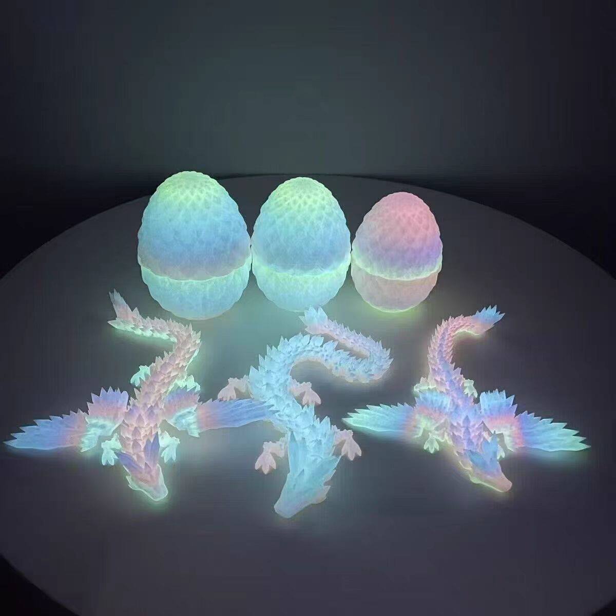 3d printed articulated luminous dragon figure glow in the dark gift 3d printed articulated luminous dragon figure glow in the dark gift