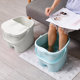 욕실 발 버킷 발 목욕 버킷 높고 깊은 버킷 무릎 발 욕조 및 높이 발 세척 분지 가정용 플라스틱 발 목욕 다리 목욕 버킷