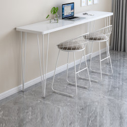 Wall Bar Table Home Balcony Leisure High Table Living Room Partition Long Table Commercial Small Narrow Table and Chair Combination