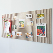 Vertical Stripe Felt Plate Photo Wall Living-room KTV Trim Background Board Photo Message Display Board Free of perforated self-adhesive