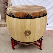 Big drum cowhide big drum chun wood white stubble drum log drum war drum adult big drum yellow cowhide drum Taoist temple drum