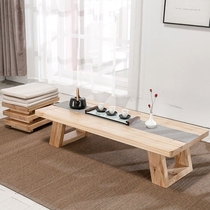 Japanese coffee table tatami table low table Zen solid wood bedroom sitting tea table long floor table balcony small square table