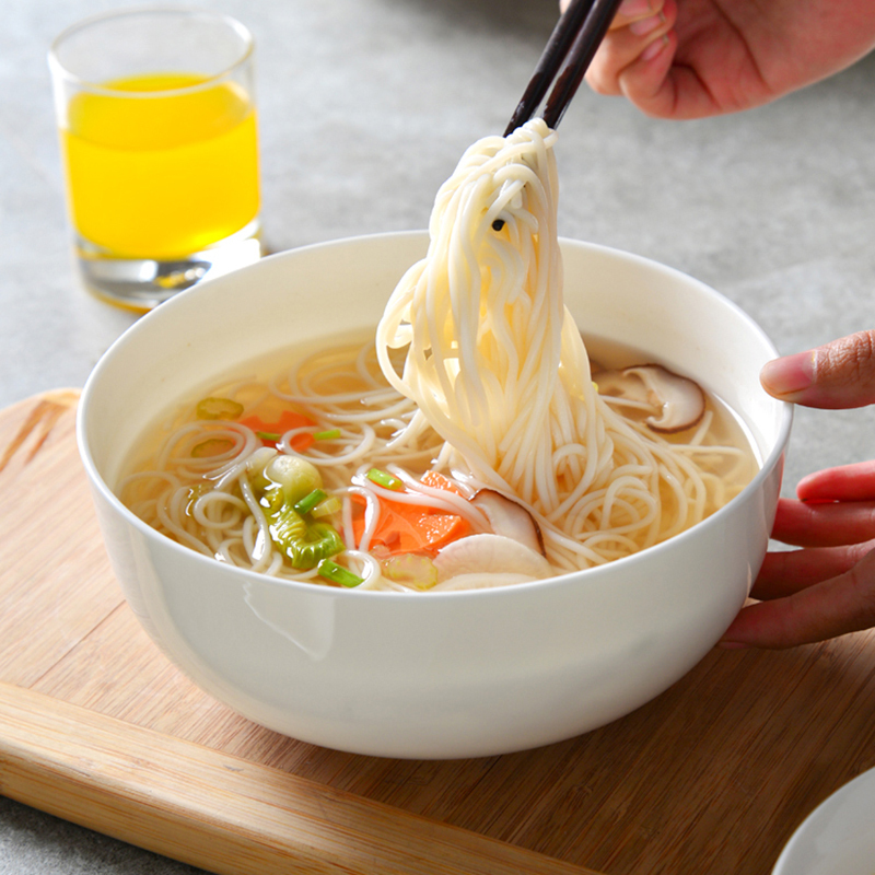 Pure White Bone China Noodle Bowl for Home Use, 6/ 7inch Large Bowl, Instant Noodle Bowl, Soup Bowl, Simple Ceramic Bowl, Microwaveable Pure White Bone China Noodle Bowl for Home Use, 6/ 7inch Large Bowl, Instant Noodle Bowl, Soup Bowl, Simple Ceramic Bowl, Microwaveable