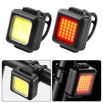 New Bicycle Front Rear Mini LED Light Set USB Rechargeable