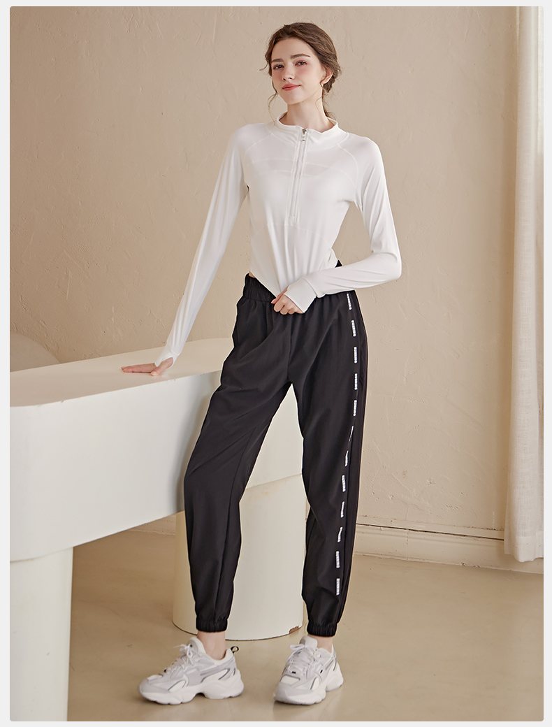 Koszulka do jogi z zamkiem błyskawicznym dla kobiet, długi rękaw, nowy styl na rok 2024, dopasowany krój, jesienno-zimowa koszulka fitness do biegania_voghion.com