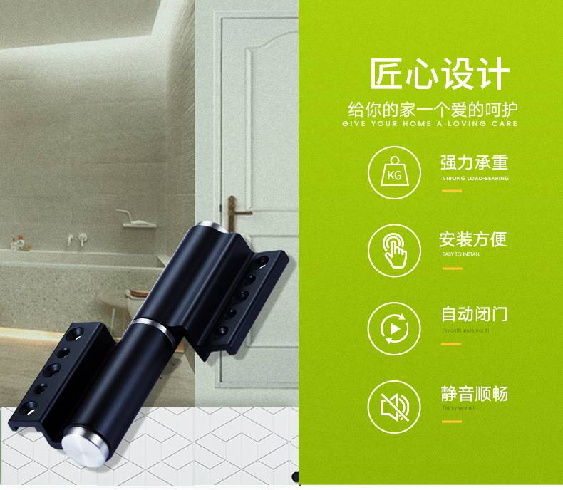 Broken bridge aluminium C14 European standard slot K23 wide slot Automatic closed door with buffer inside and outside flush hydraulic hinge take-Taobao