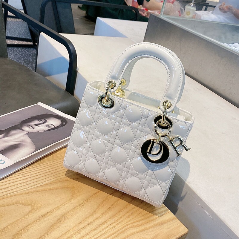 2026 New Model Genuine Patent Leather Lady Dior Bag, Fashionable and Trendy, High-End Genuine Leather Shoulder, Crossbody, and Handbag for Women 2026 New Model Genuine Patent Leather Lady Dior Bag, Fashionable and Trendy, High-End Genuine Leather Shoulder, Crossbody, and Handbag for Women