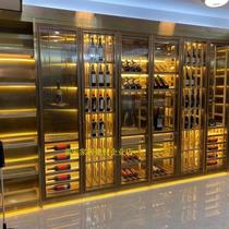 Simple stainless steel constant temperature and humidity cigar cabinet constant temperature wine cabinet red wine cabinet display cabinet normal temperature cabinet wine rack manufacturer