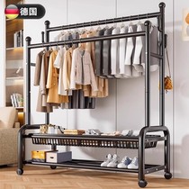 German high-end wheeled movable coat rack for living room home clothes storage rack simple bedroom floor-standing clothes rack