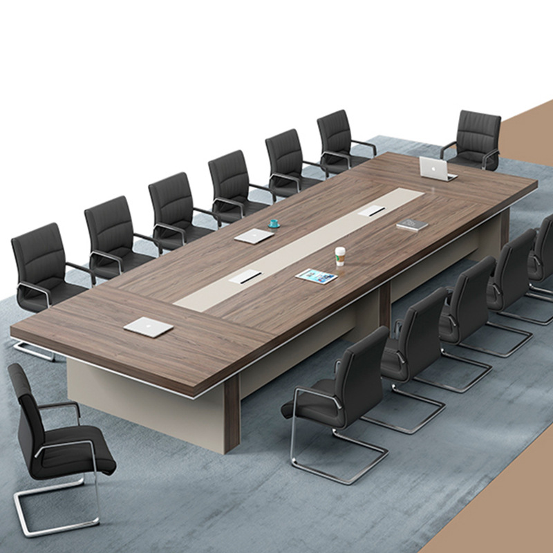 Thickened Meeting Table Modern Minimalist Strip Table Meeting Negotiation Table Large Conference Room Training Conference Table Chair Combo-Taobao