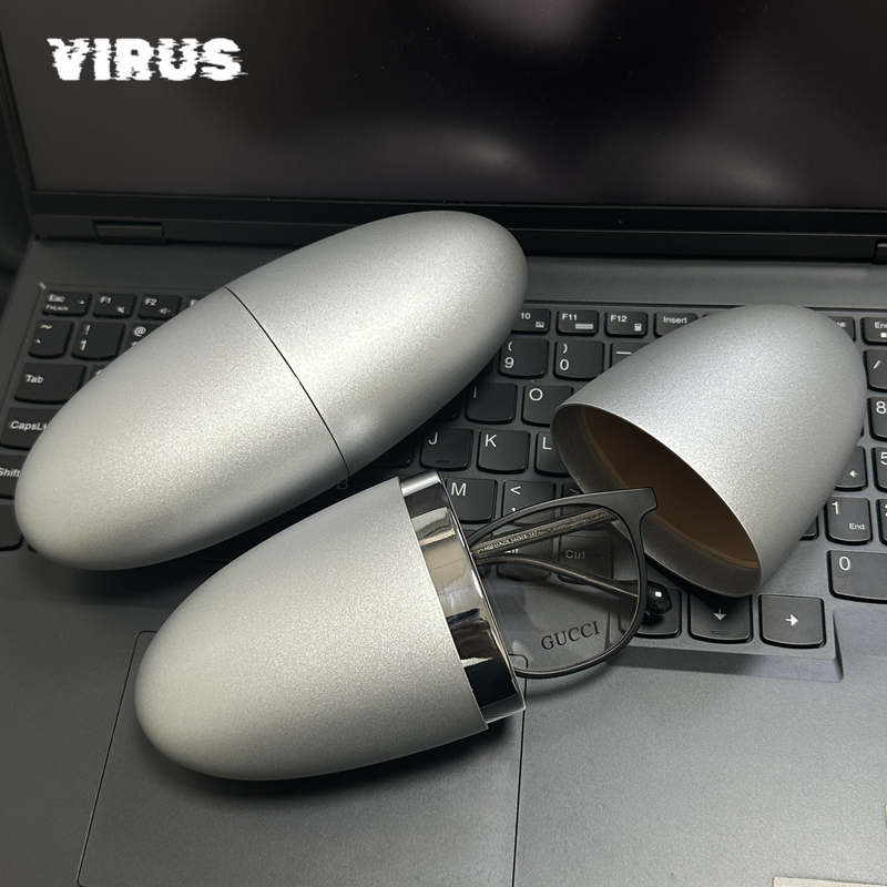 Space Capsule Pure Aluminum Alloy Integrated Glasses Case Imported from German Anti-Stress Myopia Men's Portable Anti-Pressure Storage Box