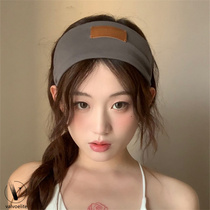 VALVOELITE wide-brimmed letter sports headband for women breathable sweat-absorbent fitness headband thin ice silk yoga headband