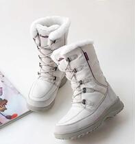 Northeastern outdoor snow boots for women waterproof non-slip mid-tube plus velvet thickened Xuexiang ski boots Changbai Mountain Harbin