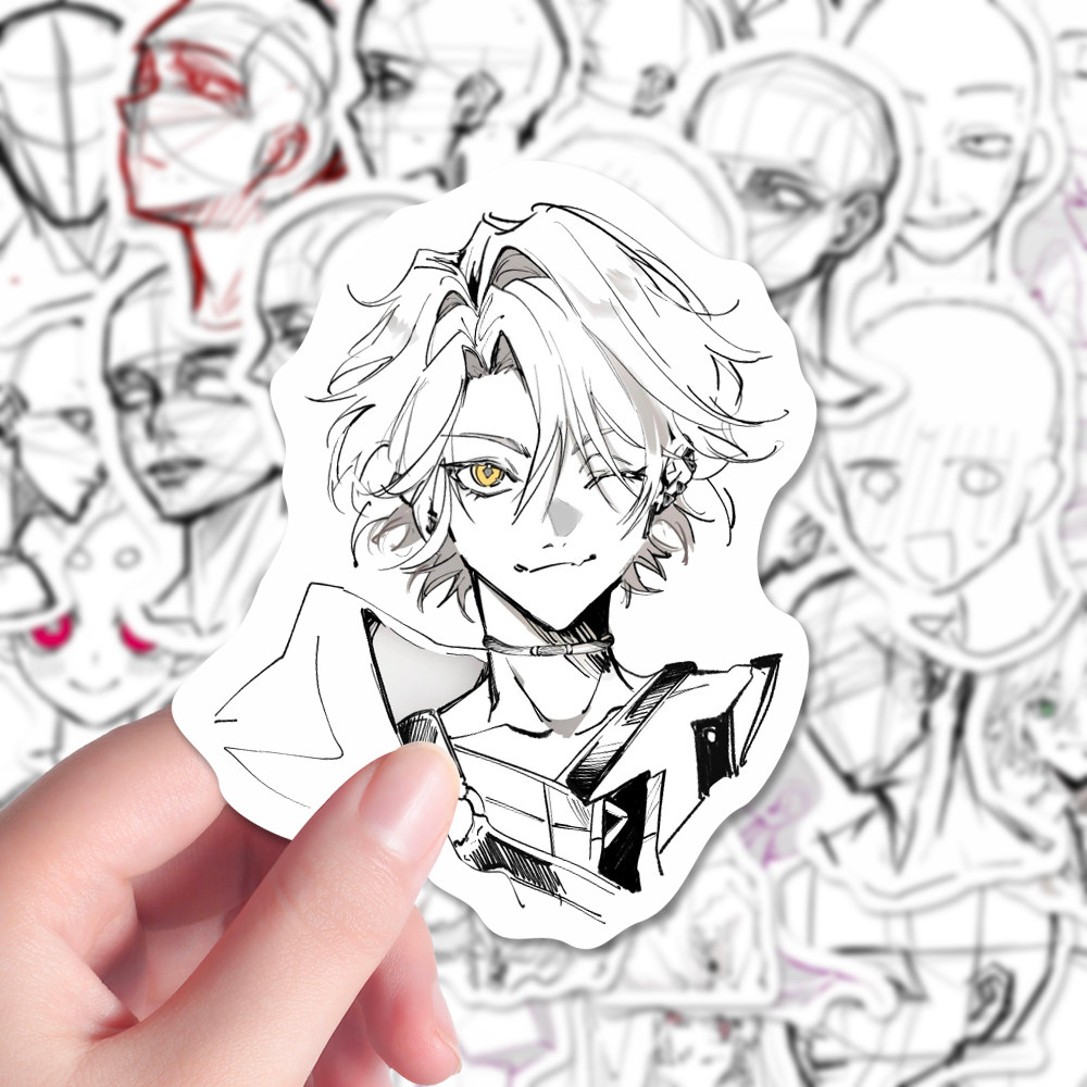 头部绘画贴纸人体结构线稿参考美术临摹素材diy装饰手账墙面贴画评价- 淘宝网, image size:1000x1000