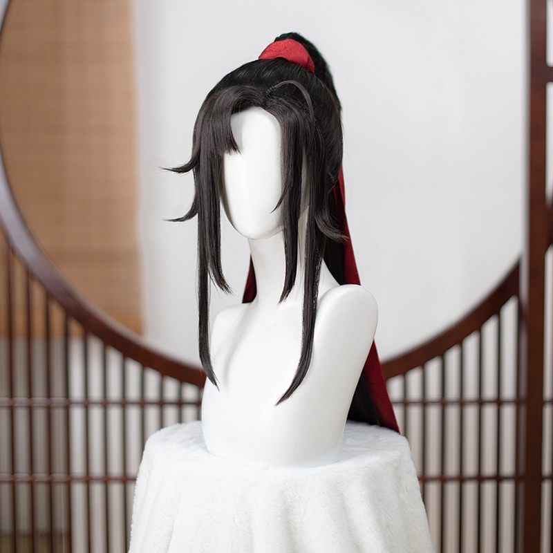 Wei Wuxian Wig, Demon Cultivation Master Anime, Two-Dimensional Style, Yiling Patriarch Wei Ying Matching Ancient Style Wig Props for Cos