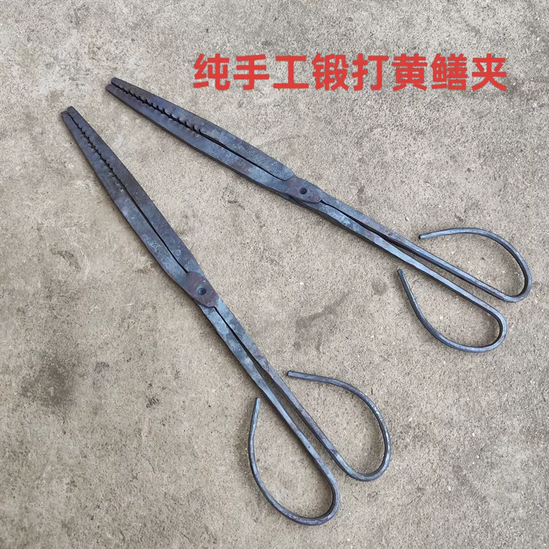 Kẹp lươn, kẹp lươn, kẹp cá chạch được rèn bằng tay, bộ điều khiển cá lươn dài và dày, chống trượt, dụng cụ cắt tôm hùm và cua kìm cắt kìm siết đai inox