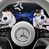 West Highland Car Dashboard Decoration Plush Toy Wiper Turn Signal Car Interior Ornament for Women
