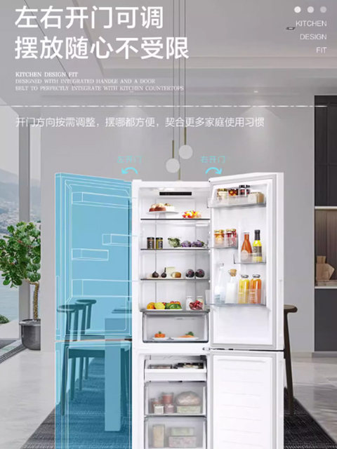 Haier Bcd-285Wghc2Dewv Two-Door Small Refrigerator for Home Use, Frost-Free, First-Class Energy Saving