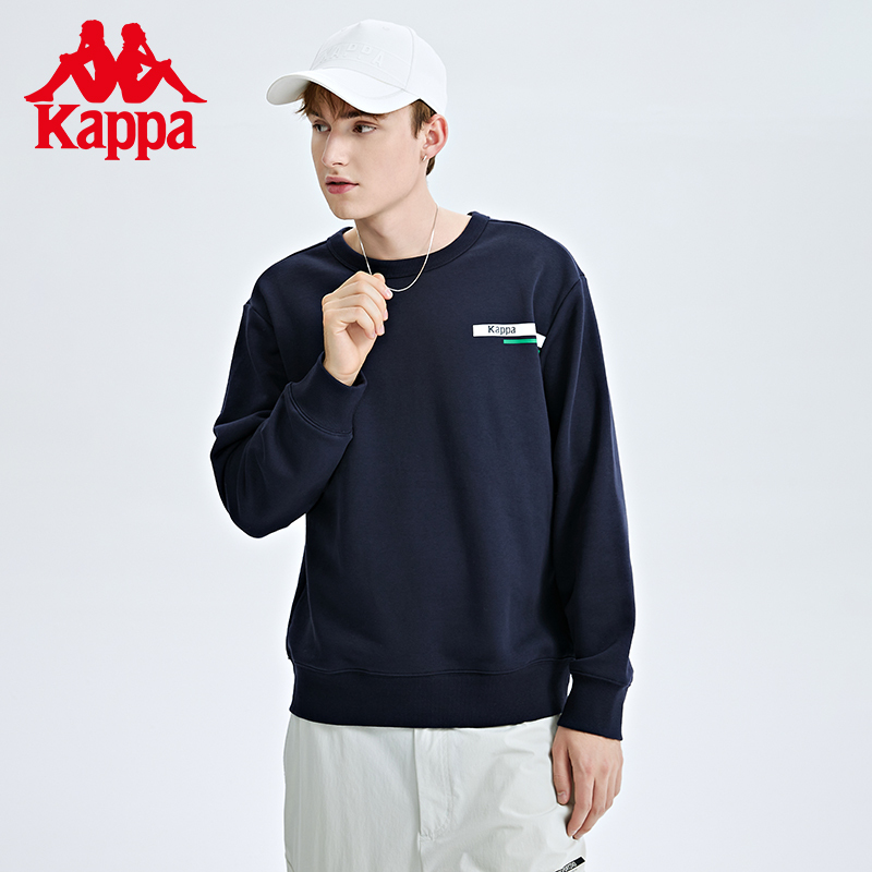 Kappa Pullover Men's Autumn Sports Sweatshirt Casual Thin Velvet Long-Sleeved Knitted Printed Jacket