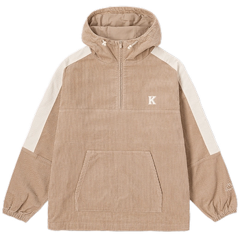 Kappa men's half-zip hooded coat with color matching long sleeves