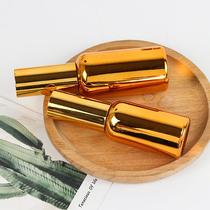 50ml electroplated gold essential oil bottle toner fine mist spray bottle electroplated glass press lotion bottle