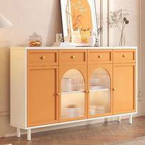 Ultra-thin sideboard cream style living room tea cabinet French storage cabinet wall storage cabinet kitchen storage cabinet cupboard