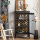 Nordic retro black wine cabinet display cabinet living room floor-standing old glass dustproof storage cabinet sofa storage cabinet