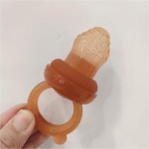 Bite happy fruit food supplement baby fruit and vegetable bite bag pacifier baby teether molar stick anti-eating hand artifact