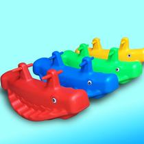 Manufacturers kindergarten child stilts board double whale seesaw stilts thickened roller-shaped rocking horse toy set to do