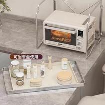 Stainless steel kitchen microwave storage rack countertop air fryer oven rack integrated household storage rack
