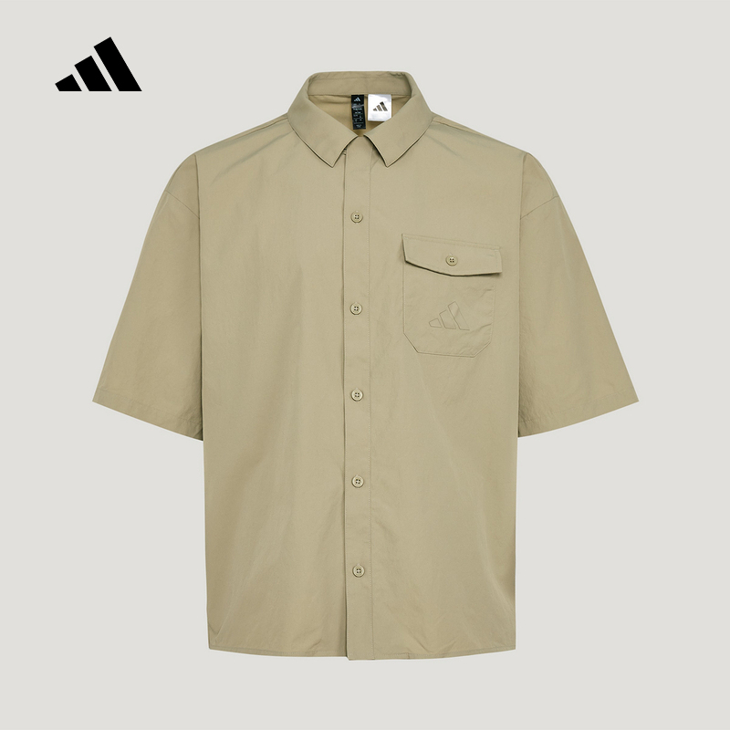 Adidas Adidas Cartoon Print Loose Casual Short-Sleeved Shirt 2026 Summer Unisex Top Kr5075