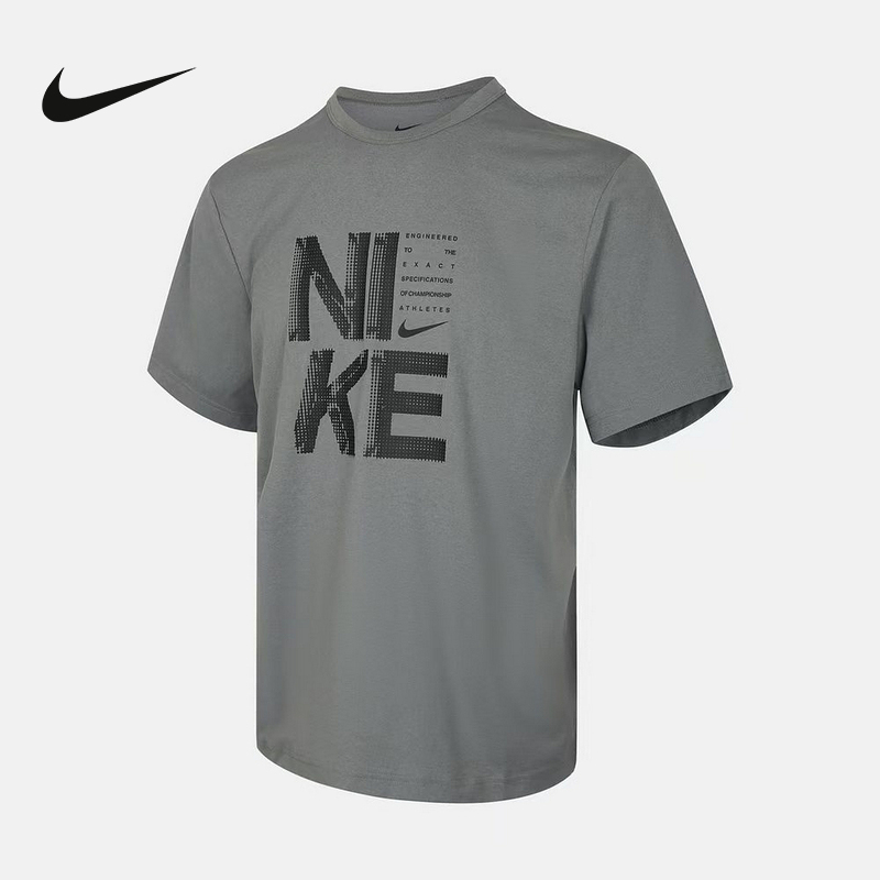 Nike Nike 26 New Summer Style Men's Breathable Sports Outdoor Loose Short-Sleeved Printed T-Shirt If2779-084