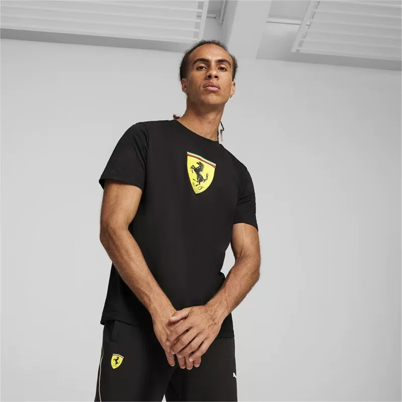 Футболка Puma, Ferrari, для мужчин и женщин, спортивная гоночная машина для отдыха, с коротким рукавом