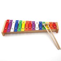 Knocking teaching standard 15-tone aluminum plate xylophone childrens percussion instrument eight-tone knocking Orff music