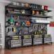 Perforated Board Storage Rack, Floor-Standing Vertical Hardware Tool Organizer, Sports Equipment Metal No-Drill Household Shelf