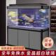 New Ultra-Clear Glass Large Home Aquarium with Bottom Filter Screen Partition, 2025 Floor-Standing Integrated Model