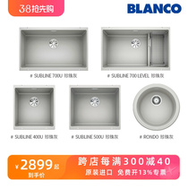 Original Loaded Spot Blanco Quartz Stone Sink Large Single Groove Pearl Grey 700U400U800U