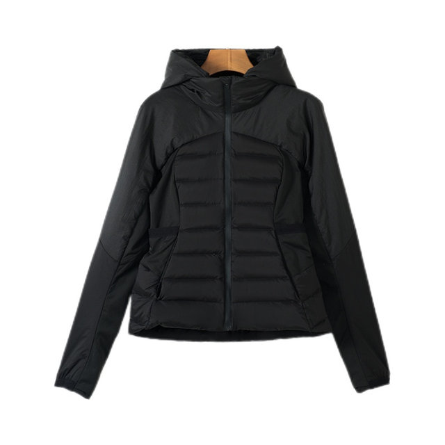 lulu lightweight down jacket yoga ອອກກໍາລັງກາຍພາກຮຽນ spring ແລະດູໃບໄມ້ລົ່ນນອກໃສ່ເສື້ອກິລາຂອງແມ່ຍິງແລ່ນ jacket vest ກະທັດຮັດ