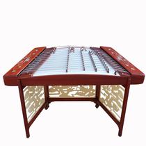 Factory direct sales mahogany shell carving dulcimer playing dulcimer musical instrument teaching performance free accessories yangqin can be customized