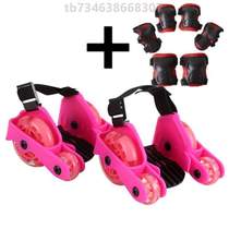 Storm Walking Shoes Assisted Light Wheels Skating Shoes Wheel Sliding Glowing Four Wheels With Children Wheels PU Wind Fire Starry Sky Skates