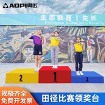 Adult equipment tabletop track and field competition Olympic platform assembly sports meeting award podium childrens wooden awards